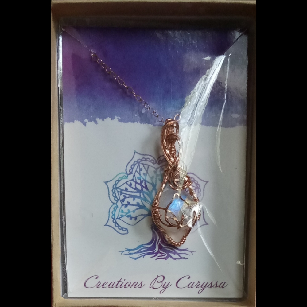 ✨ HP ✨ Handmade 🪷 with Moonstone Necklace 🌙 - Picture 5 of 6